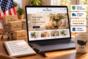 Blessingtide.com USA site review showing products, shipping, policies and customer support details.