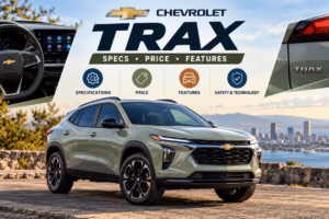 Chevrolet Trax SUV with exterior design, interior details, specifications, price, and safety features.