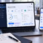 Pomiii app dashboard on a laptop with mobile setup steps, checklist, and productivity tools nearby.